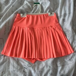 SHEIN Vibrant Coral Skirt with Built-in Shorts